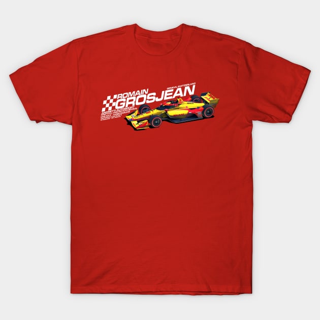 Romain Grosjean 2022 (white) T-Shirt by Sway Bar Designs